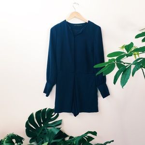 Zara Trafaluc Navy Romper